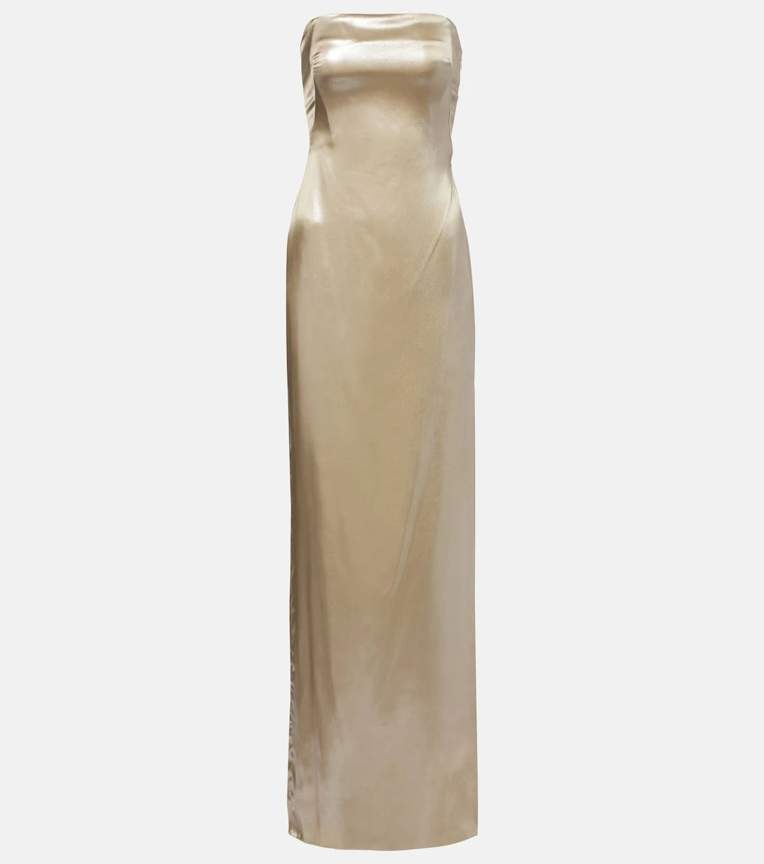 Galvan - Strapless satin bustier gown