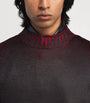 Stone Island Burgundy Two-Tone Sweater