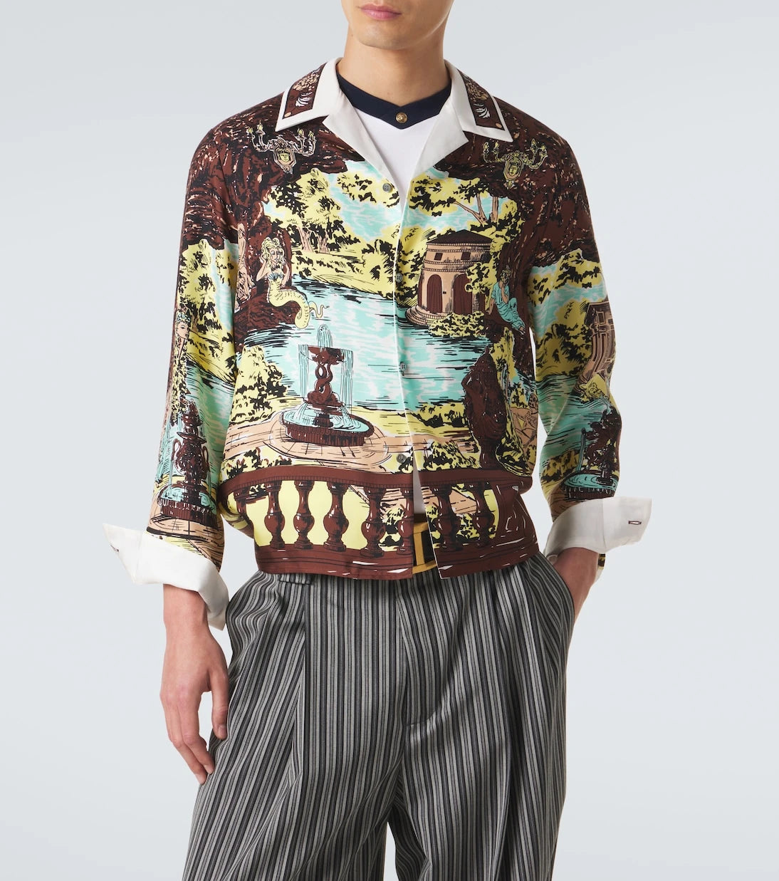 Versace - Printed silk shirt