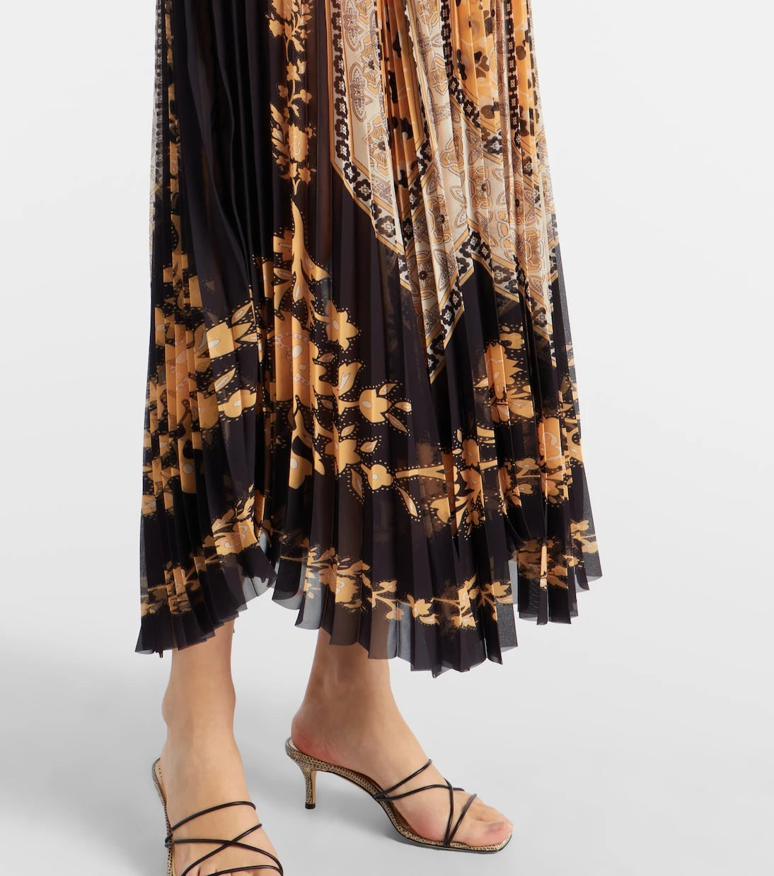 La DoubleJ - Moondance plissé satin midi dress