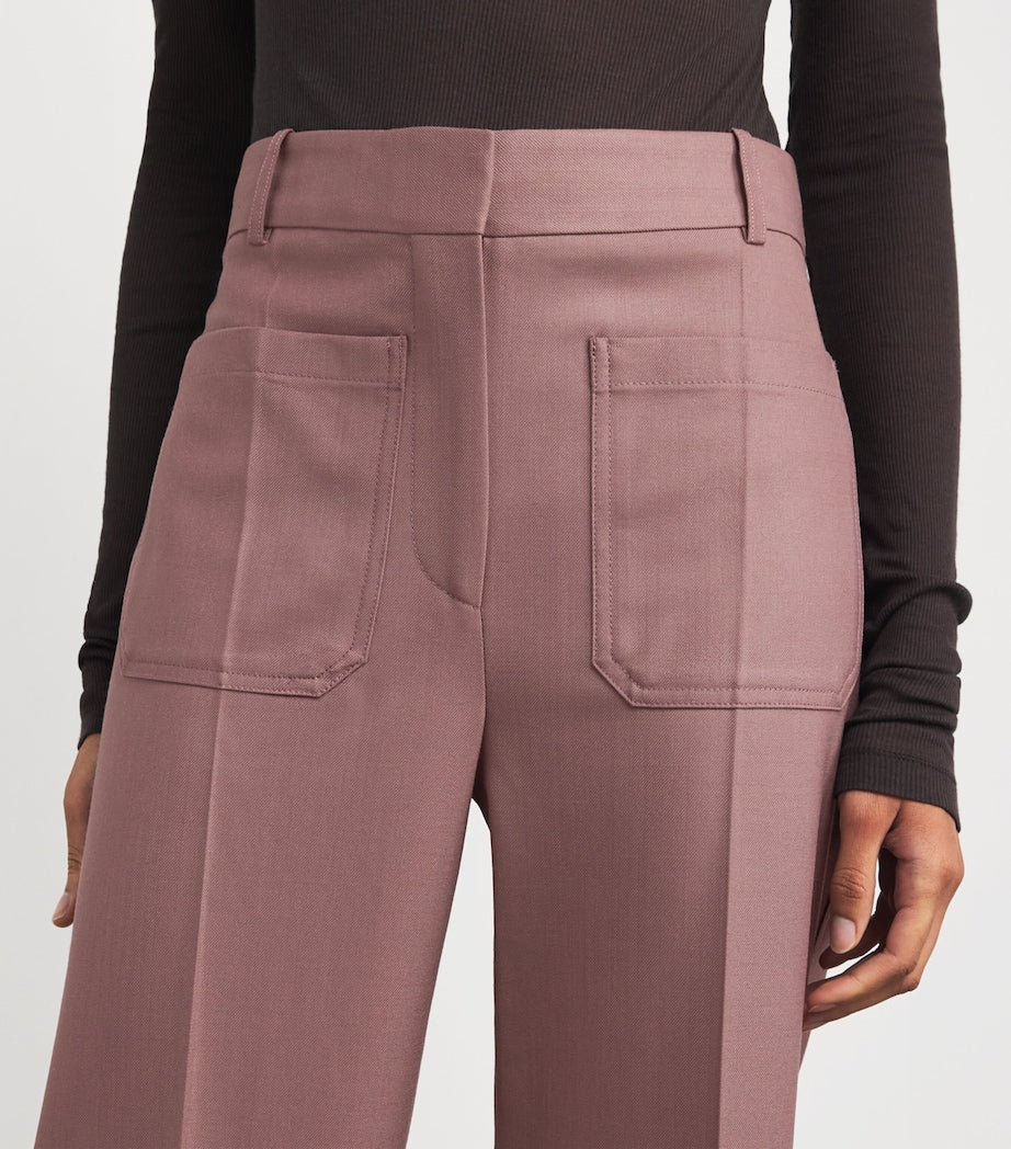 Victoria Beckham Pink Alina Tailored Trousers