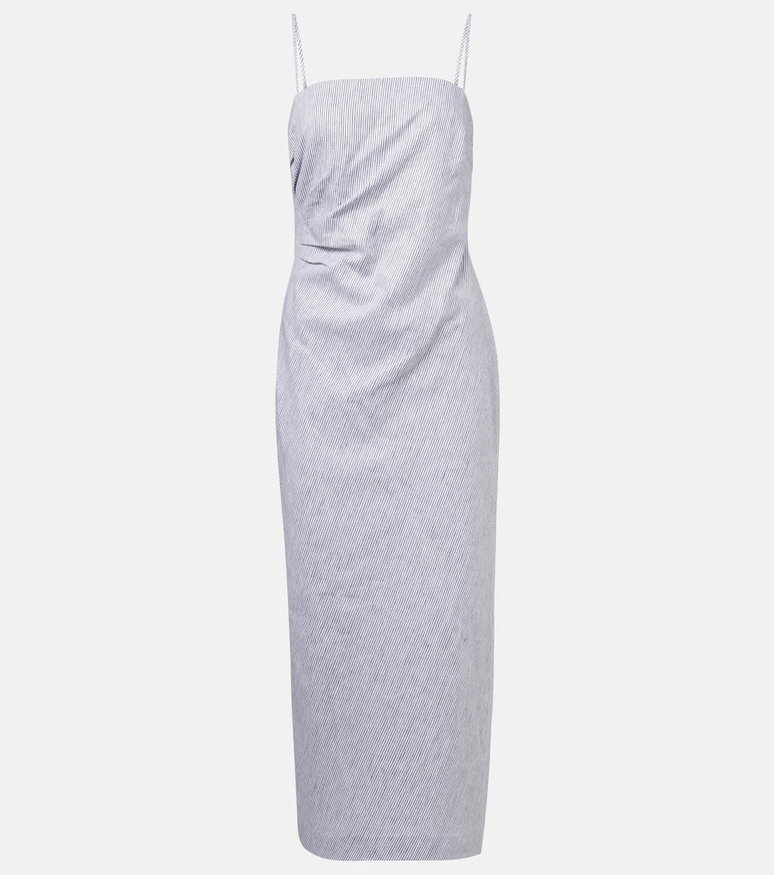 Vince - Cotton and linen midi dress