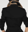 Burberry Black Gabardine Long Kensington Heritage Trench Coat