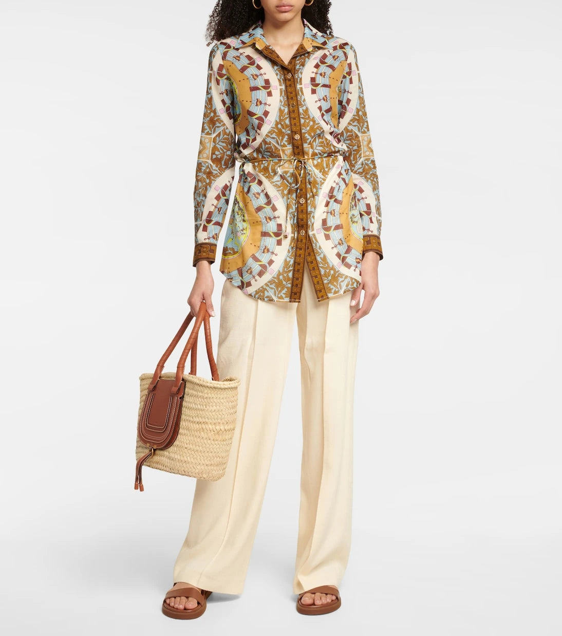 Tory Burch - Belted cotton top