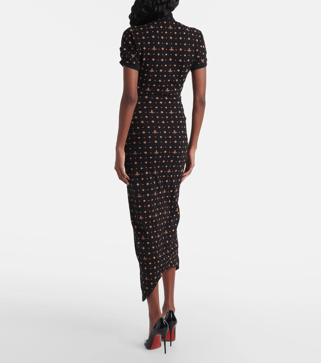 Vivienne Westwood - Pulling draped cotton midi dress