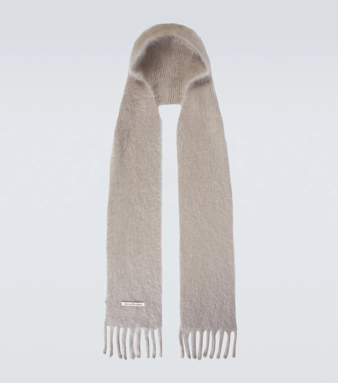 Acne Studios - وشاح موهير وصوف بغطاء للرأس