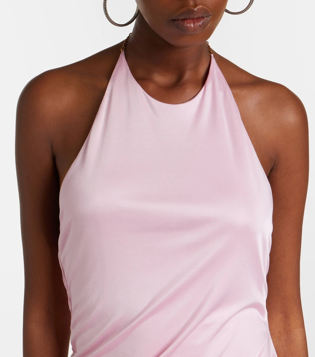 Versace - Draped jersey minidress