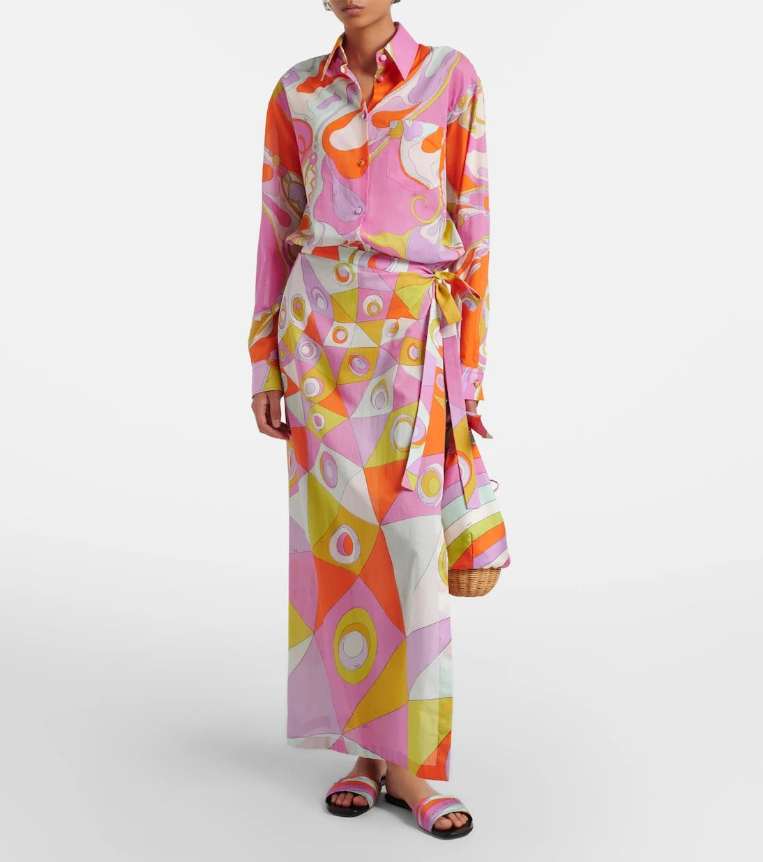 Pucci - Orchidee cotton beach cover-up