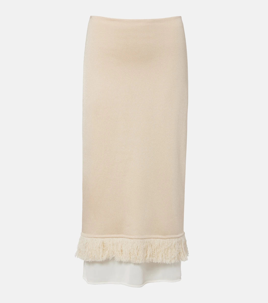 Bottega Veneta - Knitted silk midi skirt