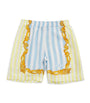 Versace Kids Silk Barocco Pinstripe Shorts (1-5 Years)