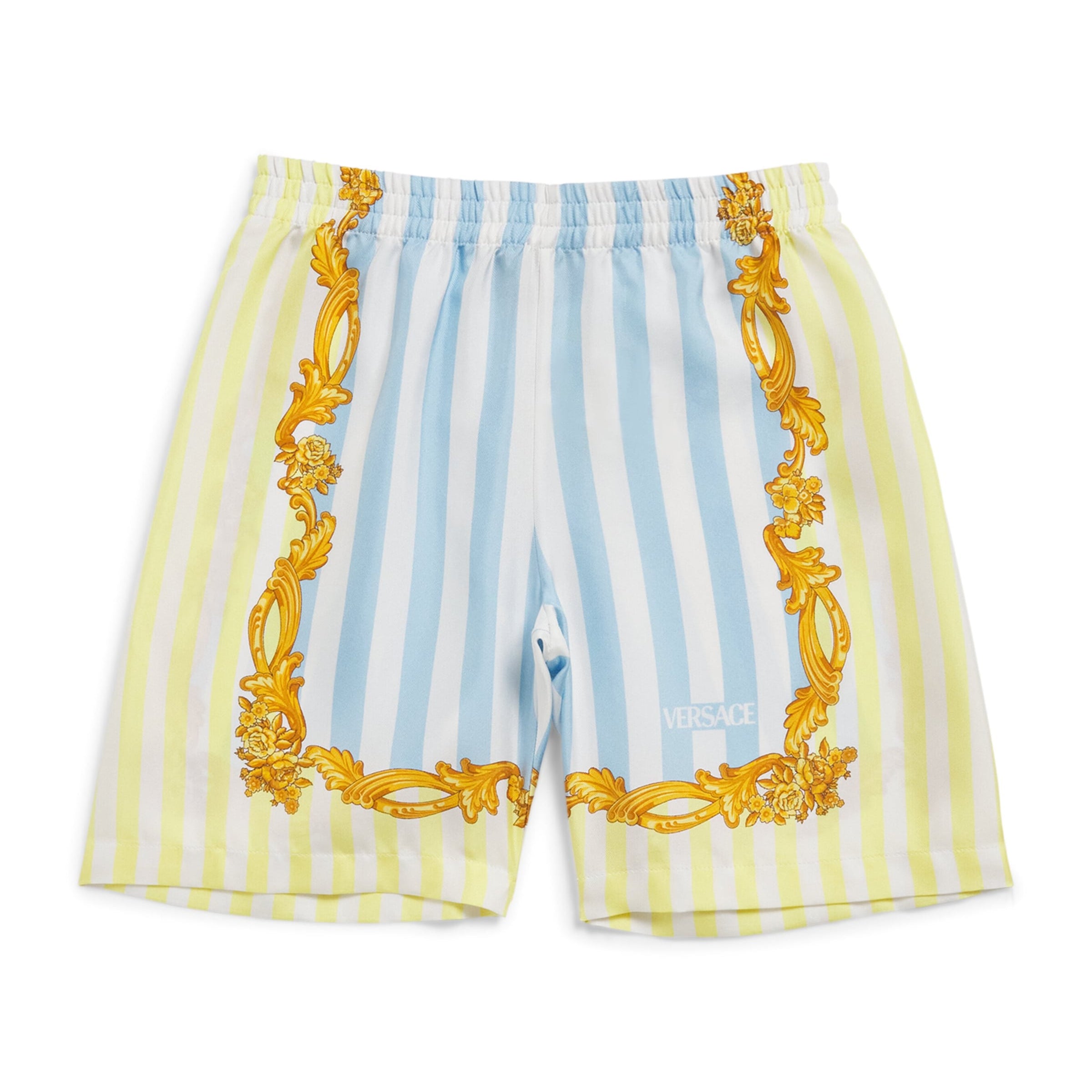 Versace Kids Silk Barocco Pinstripe Shorts (1-5 Years)