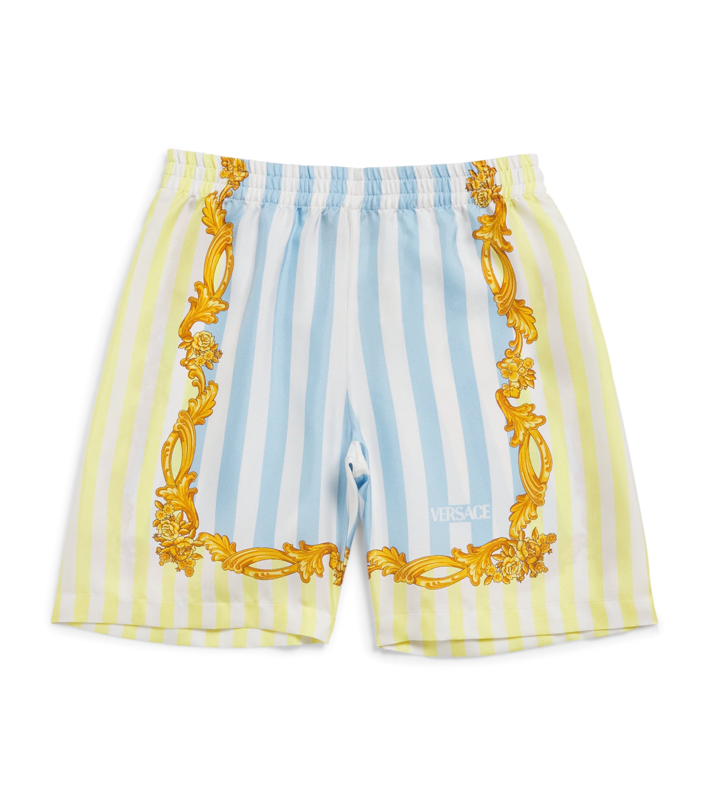 Versace Kids Silk Barocco Pinstripe Shorts (1-5 Years)