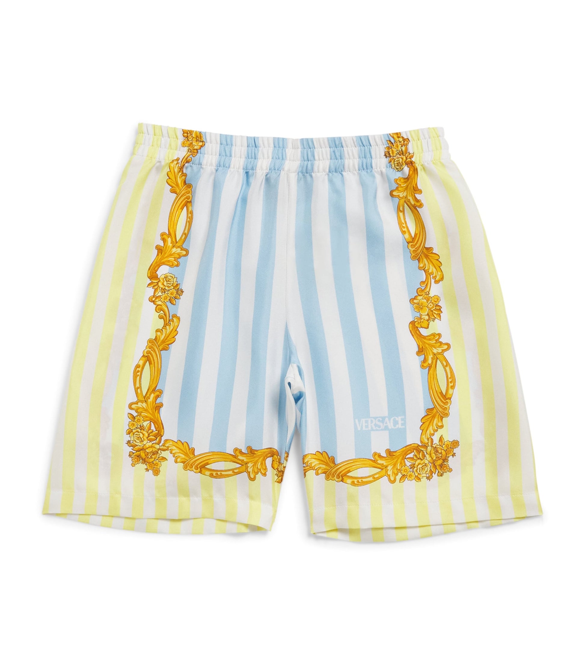 Versace Kids Silk Barocco Pinstripe Shorts (1-5 Years)