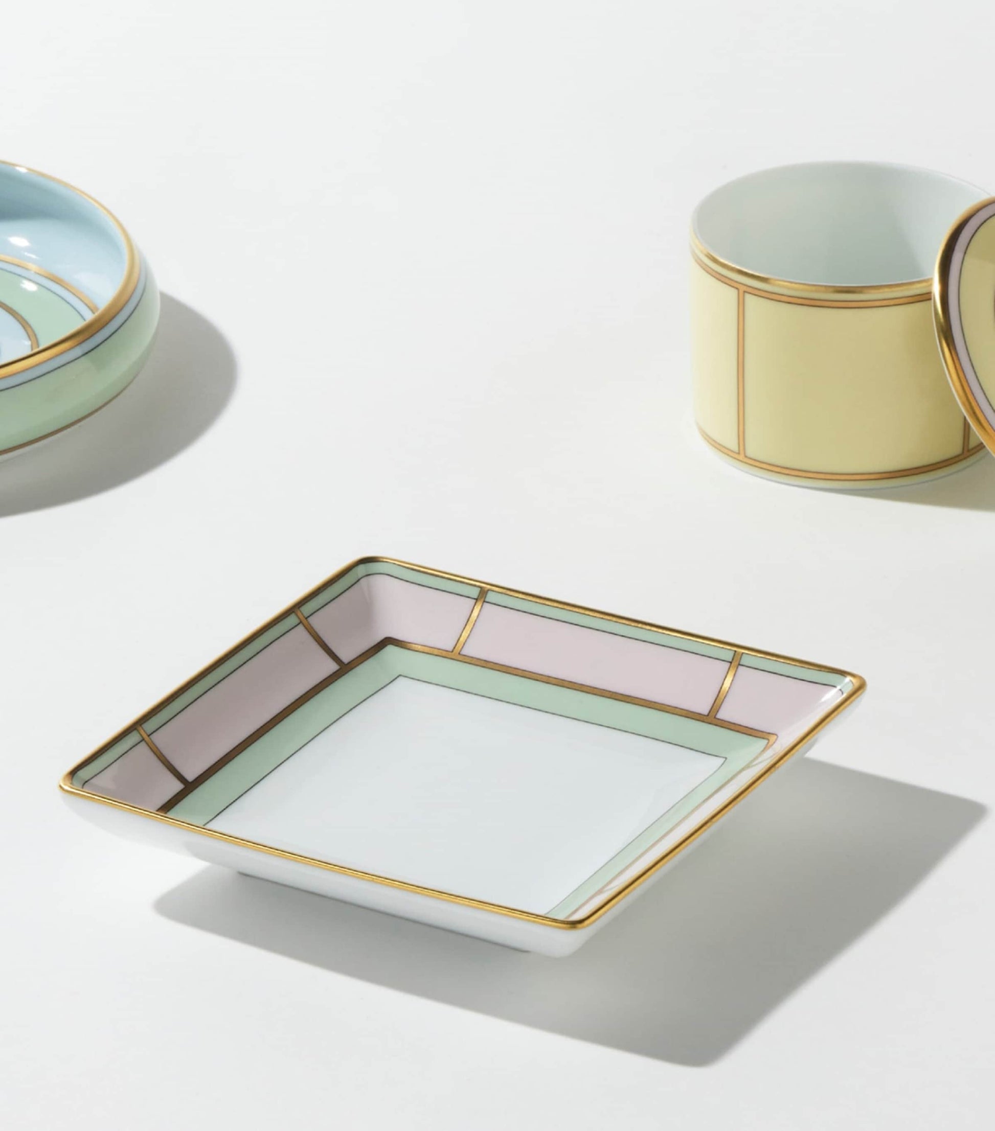 GINORI 1735 Porcelain Colonna Diva Square Change Tray (13.5cm)