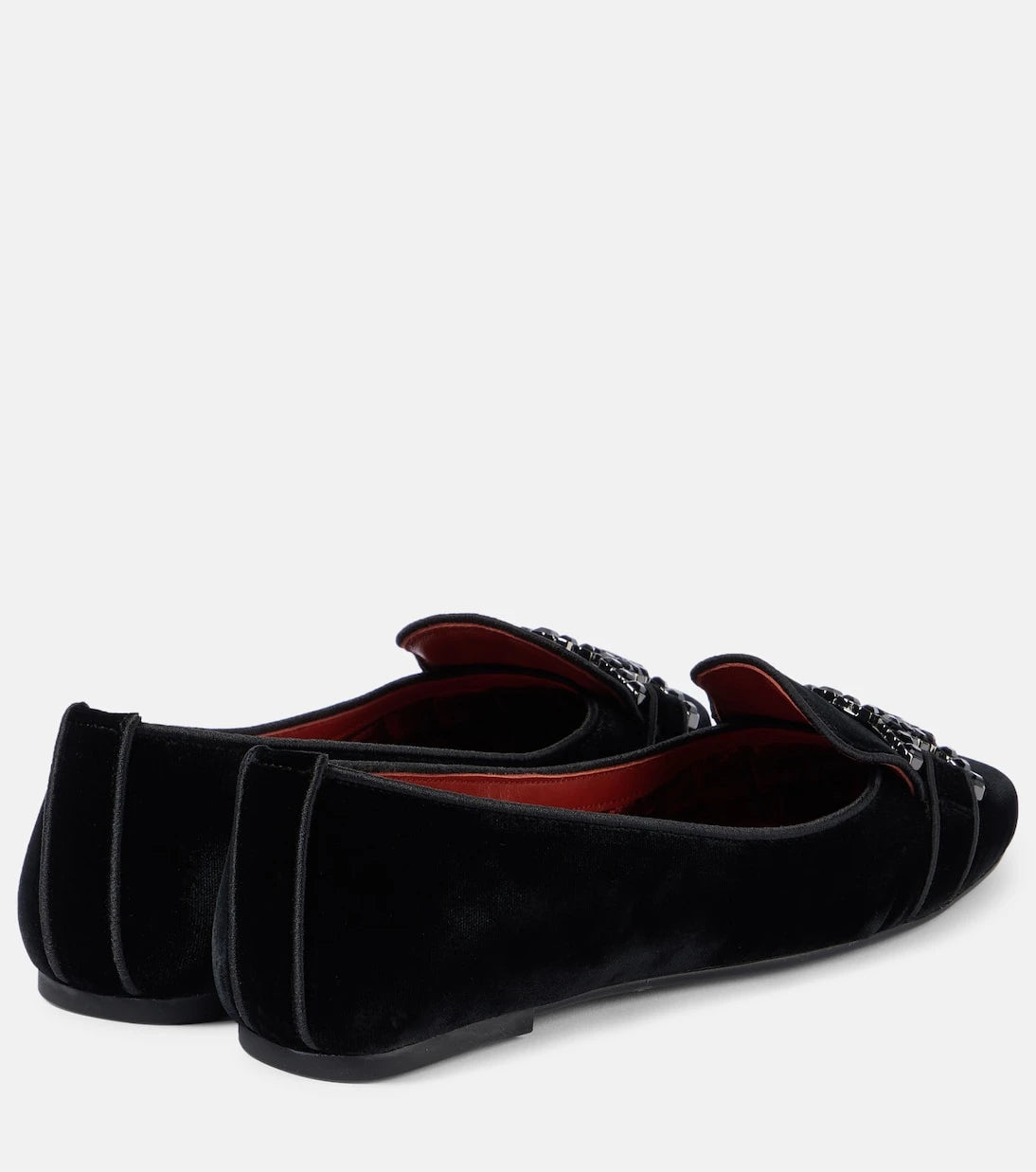 Tod's - Kate crystal-embellished velvet ballet flats