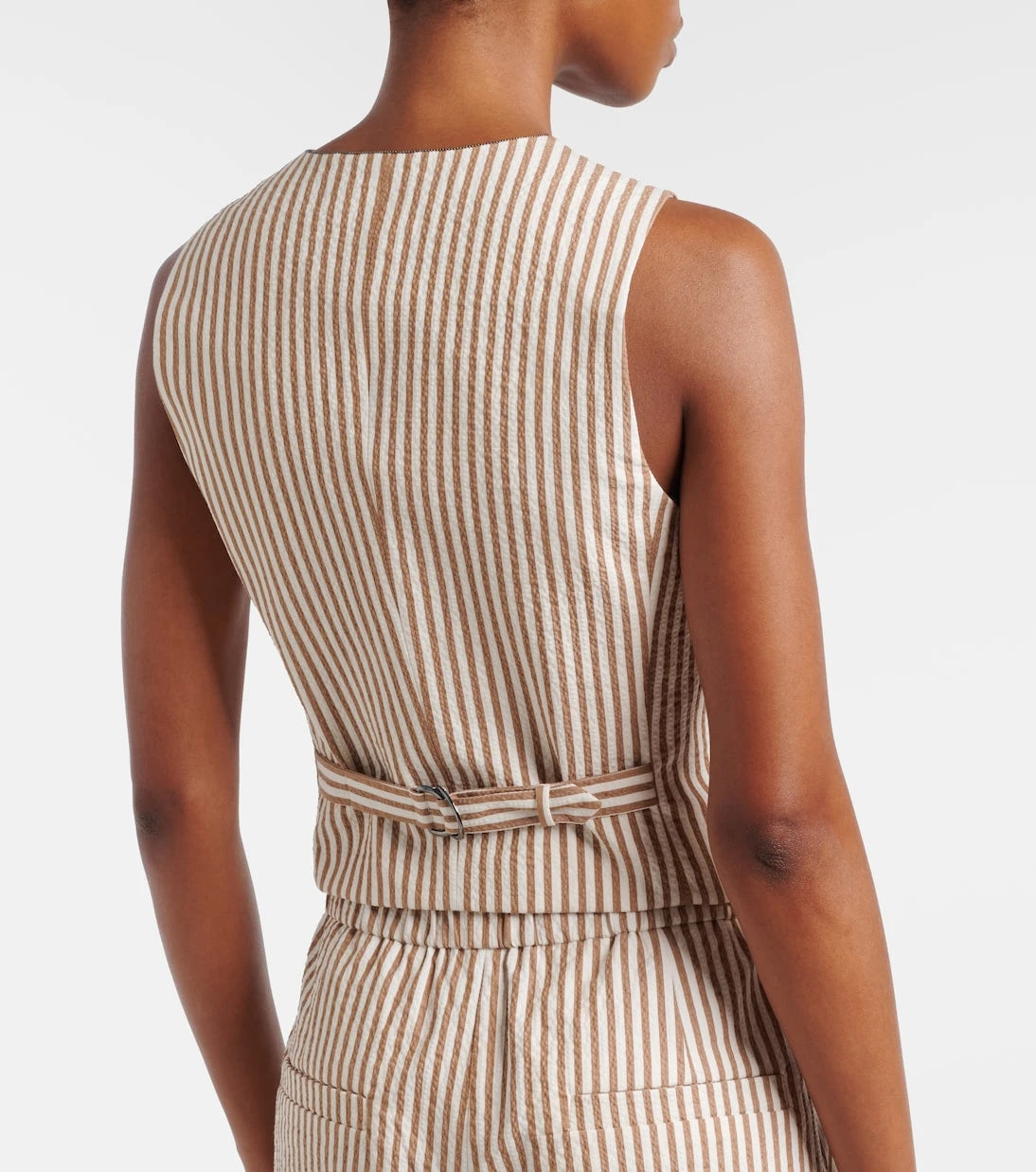 Brunello Cucinelli - Striped cotton-blend vest
