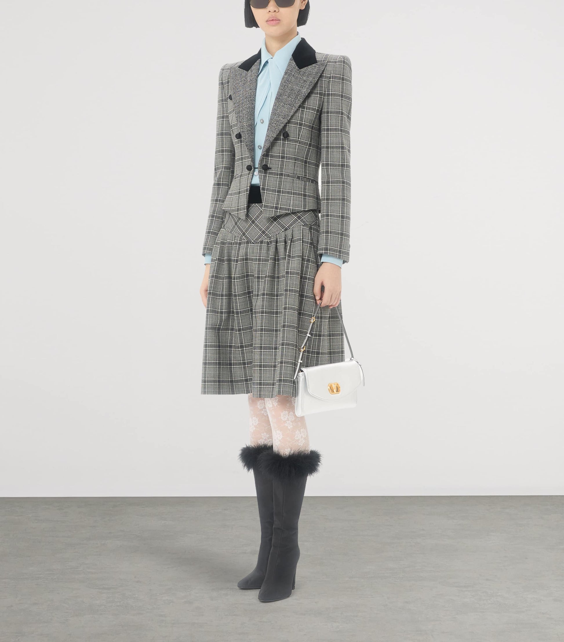 Valentino Garavani Small Leather DeVain Shoulder Bag