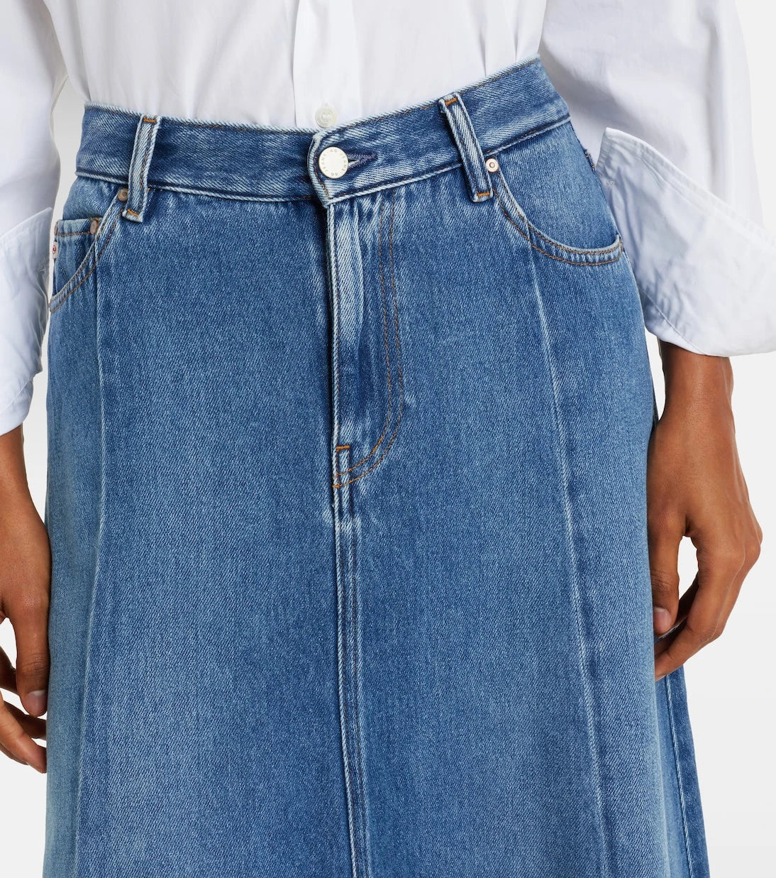 AG Jeans - تنورة تولا ماكسي دنيم