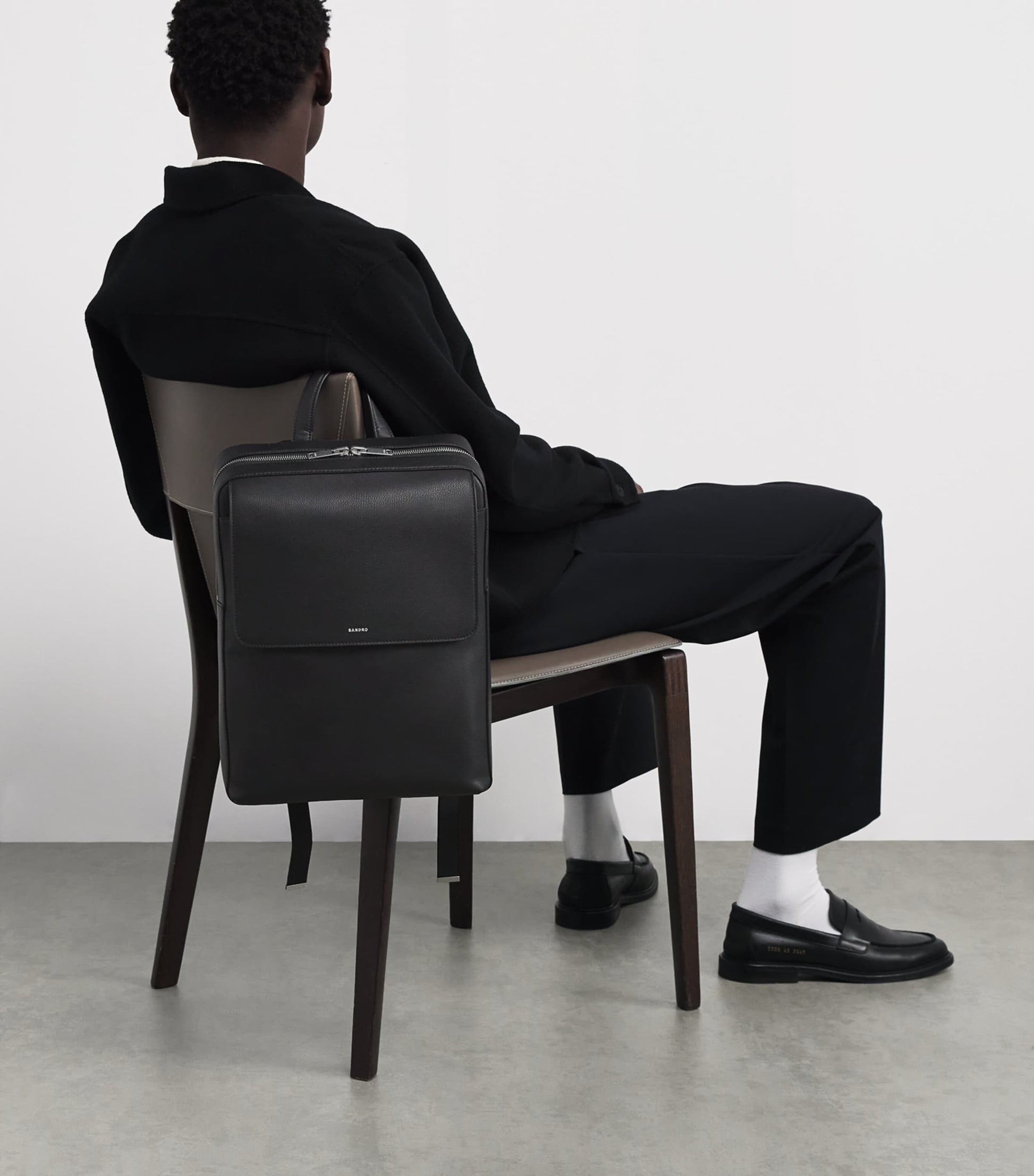 Leather Logo Backpack