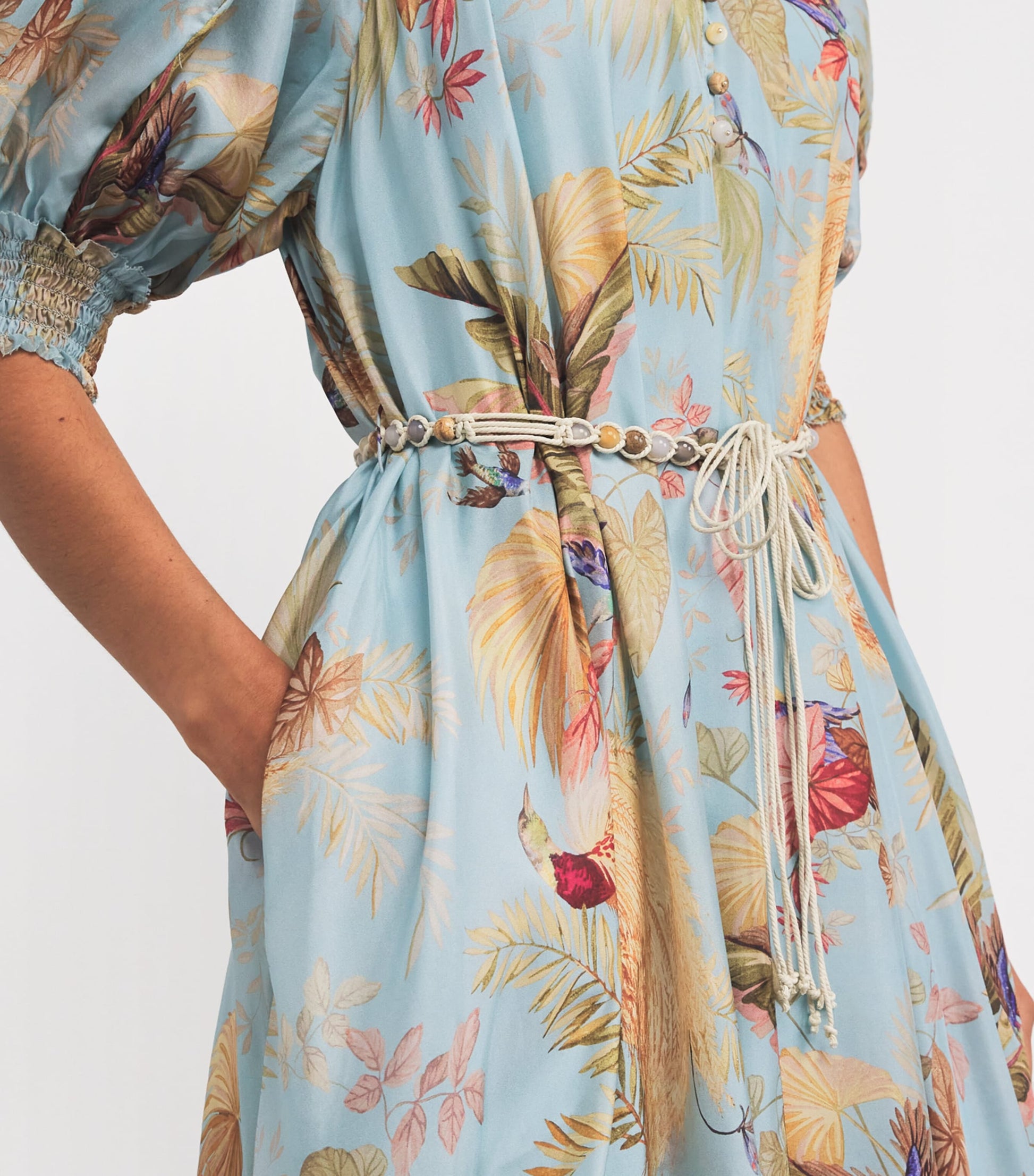 Silk Palm Ascension Maxi Dress