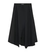 LOEWE Black Wool-Blend Asymmetric Skirt
