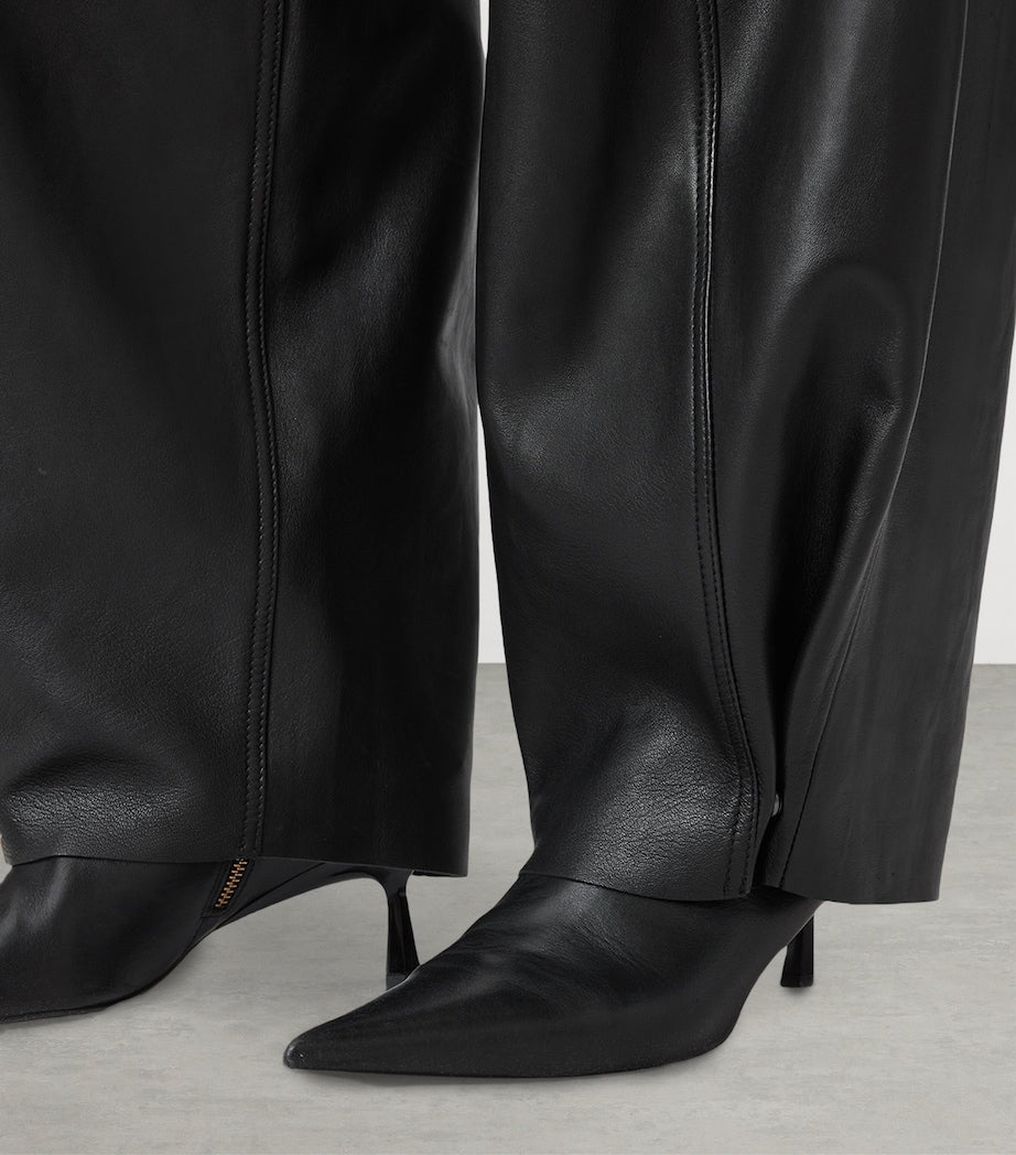 Black Leather Jett Lea Trousers
