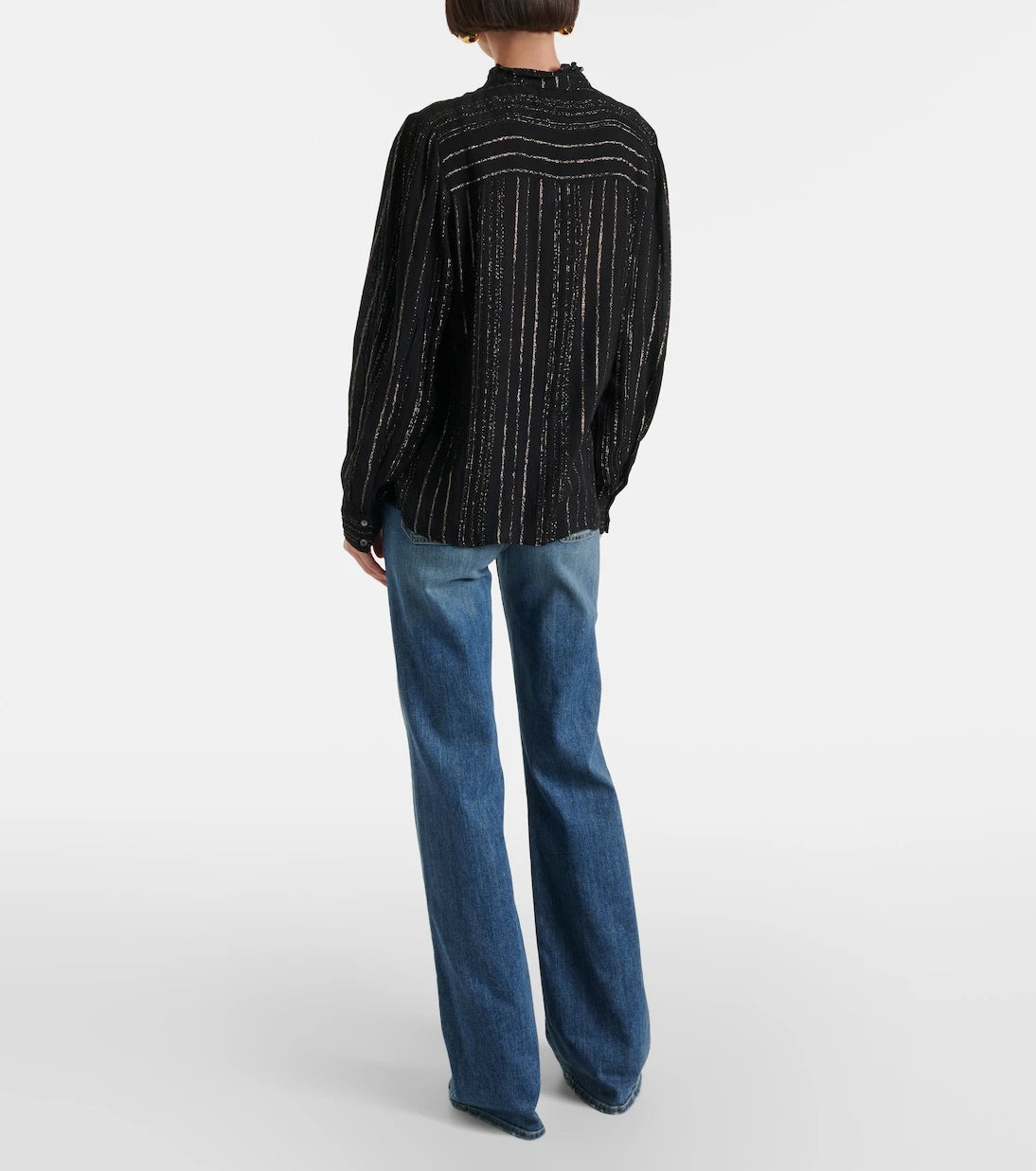 Velvet - Striped lamé blouse
