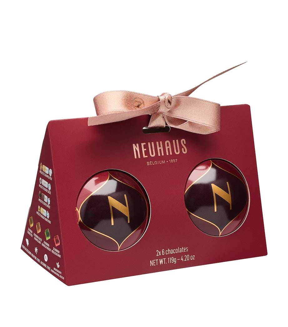 Set of 2 Chocolate Christmas Balls (119g)