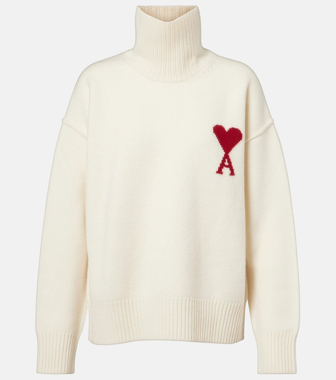 Ami Paris - Ami de Cœur virgin wool turtleneck sweater
