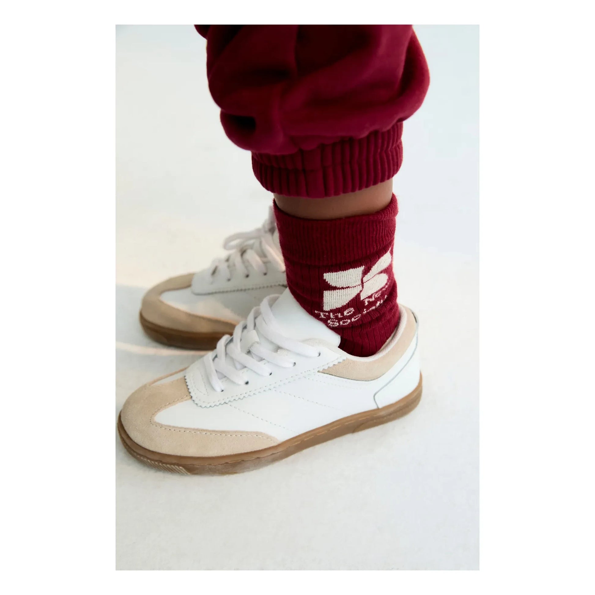 the new society - Logo socks | Burgundy