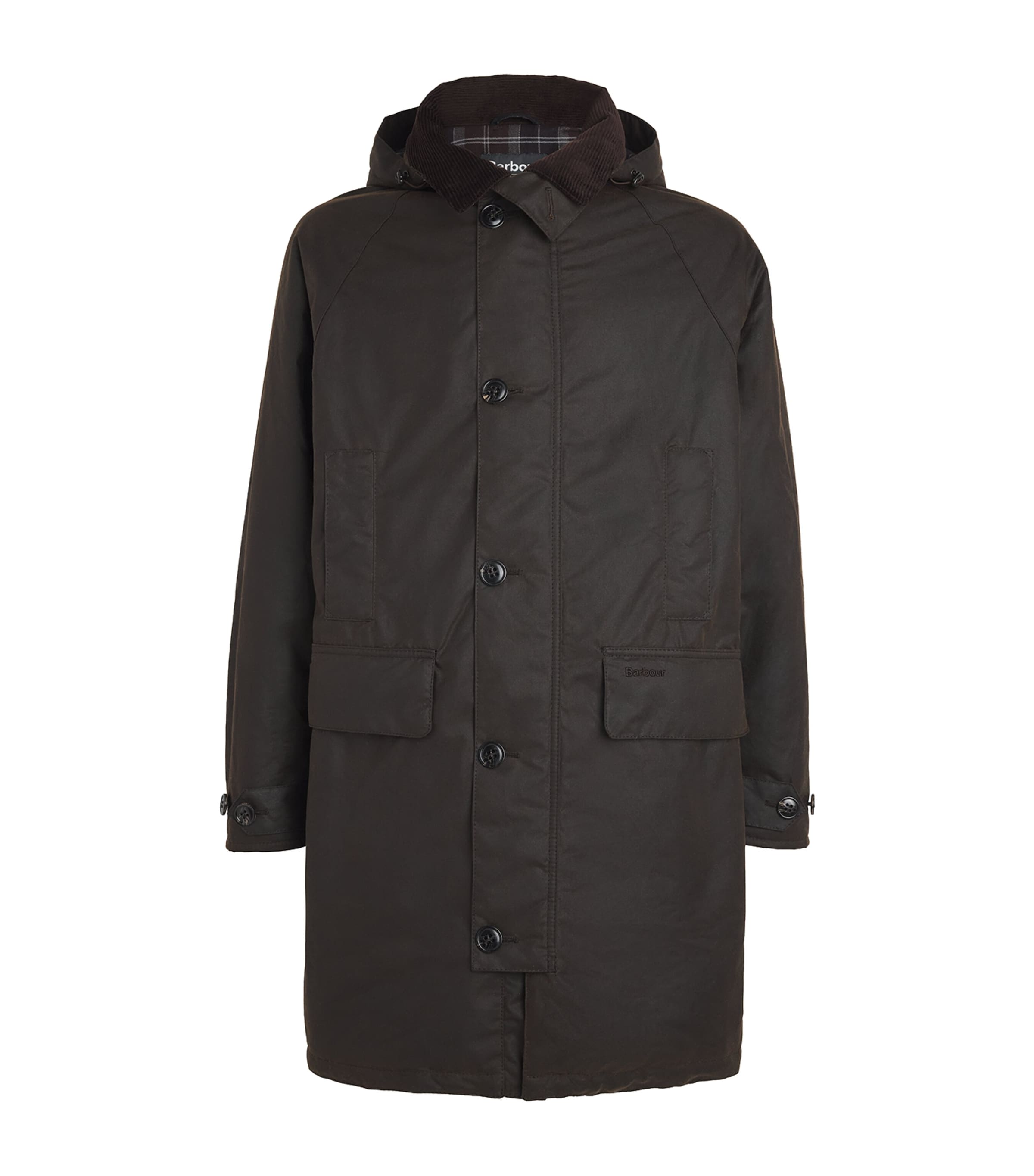 Barbour Brown Waxed Water-Resistant Beaudale Trench Coat