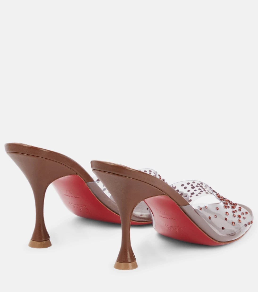 Christian Louboutin - حذاء ميول Nudes Degramule مزين بالترتر