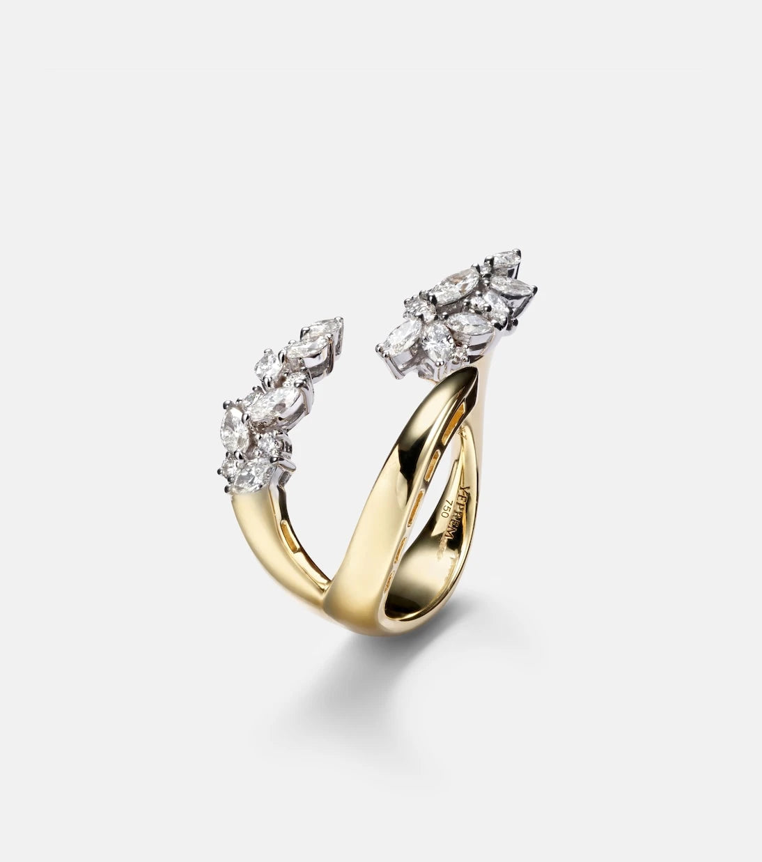 Yeprem - Golden Strada 18kt gold ring with diamonds