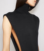 Alaïa Black Cap-Sleeve Bodysuit