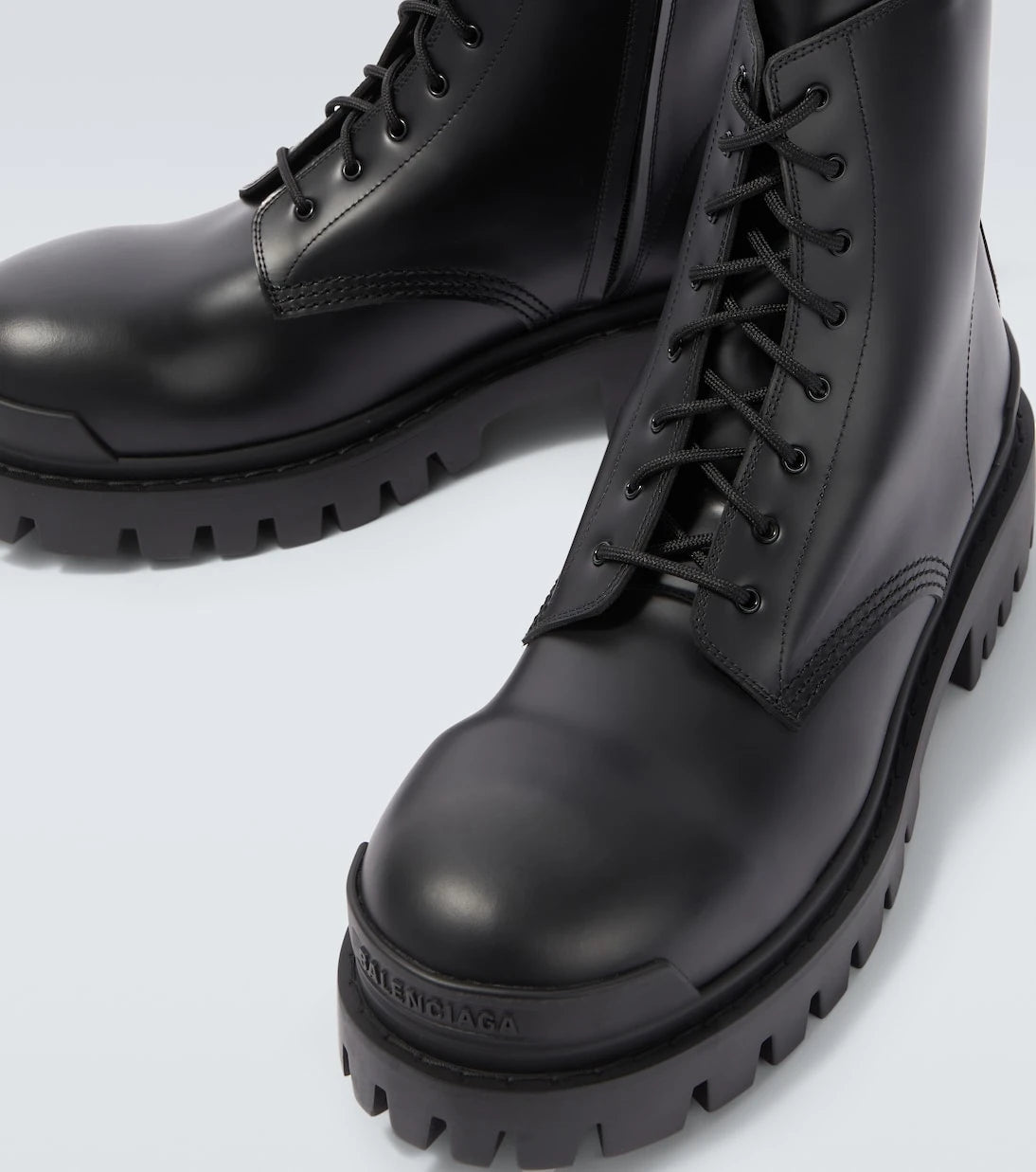 Balenciaga - Combat Strike leather combat boots