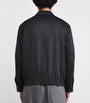 Lardini Navy Cashmere-Wool Bomber Jacket