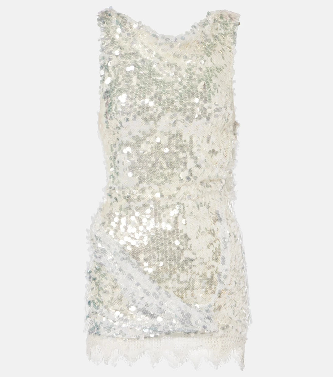 Christopher Esber - Opaline sequined lace-trimmed minidress