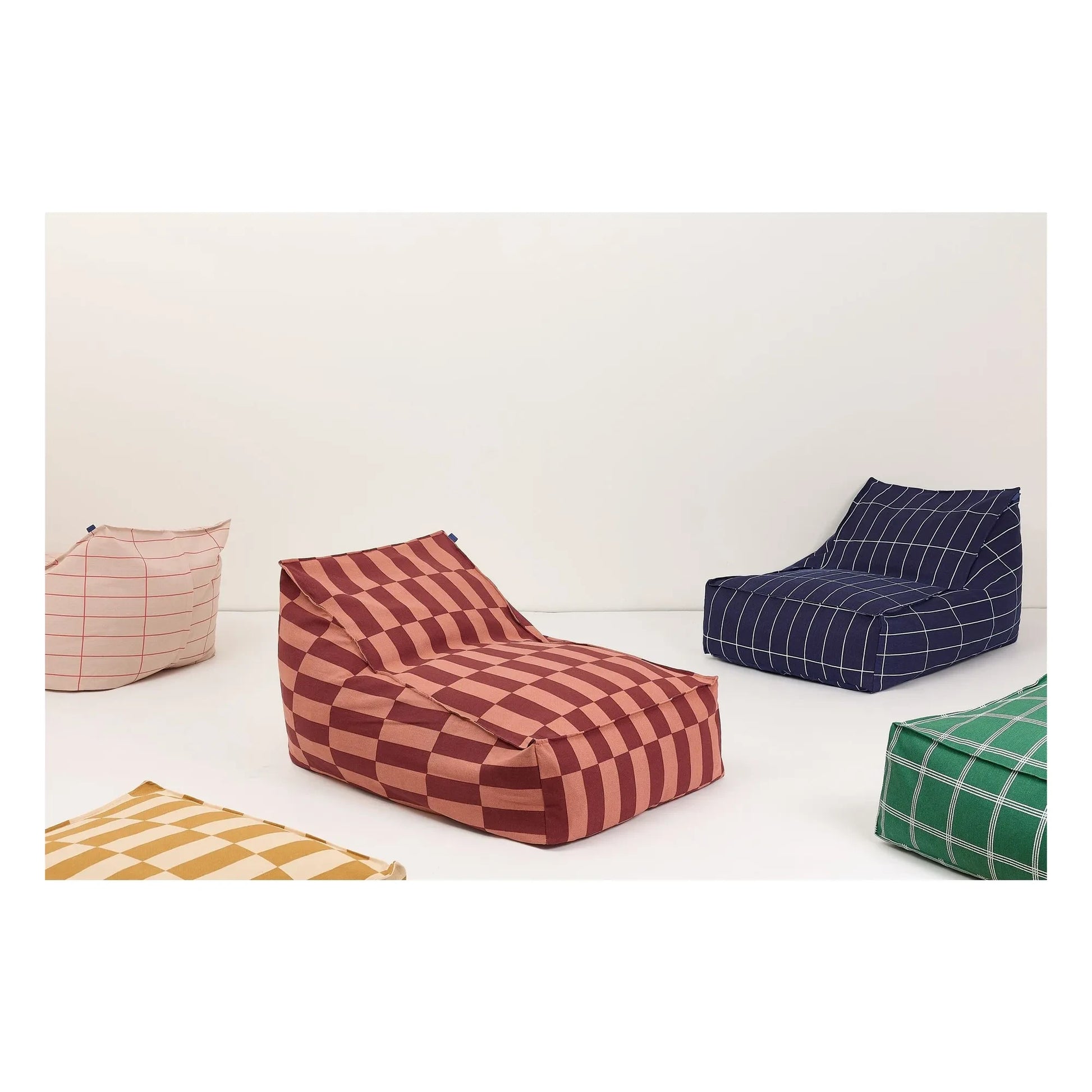 Nobodinoz - Vibes Tiles long pouffe | Red