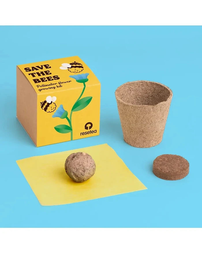 Комплект за отглеждане на цветя RESETEA Save the bees 7 x 6,5 x 7 cm
