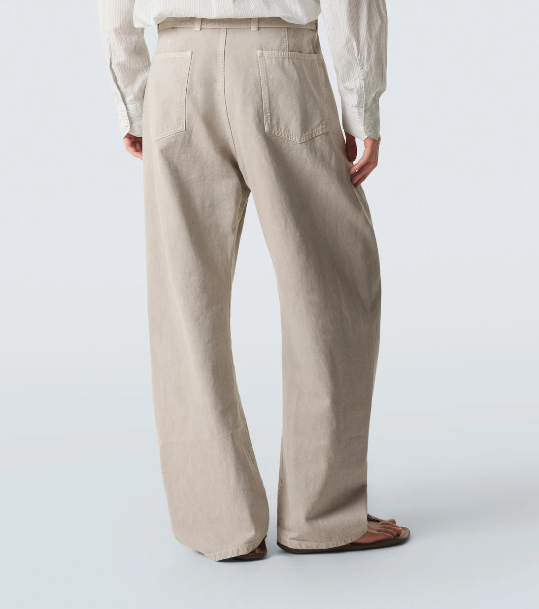 ليماير - بنطلون قطن تويل ملتف بحزام