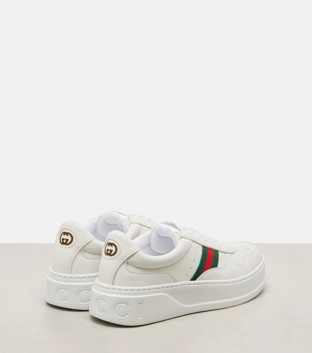 Gucci - New Chunky B leather sneakers