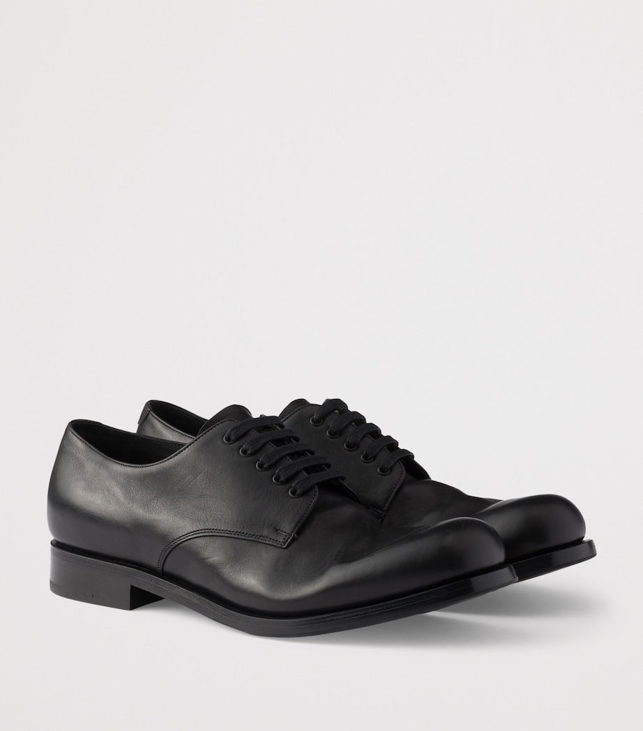 Leather Antiqued Derby Shoes