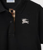 Burberry Kids Black Cotton EKD Polo Dress (3-12 Years)