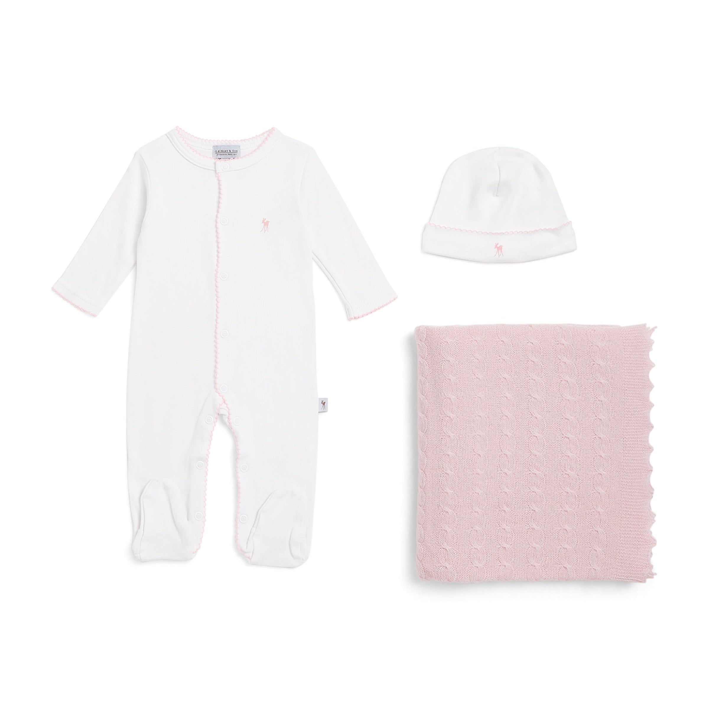 G.H. Hurt&Son Kids All-in-One, Hat and Shawl Set (0-3 Months)