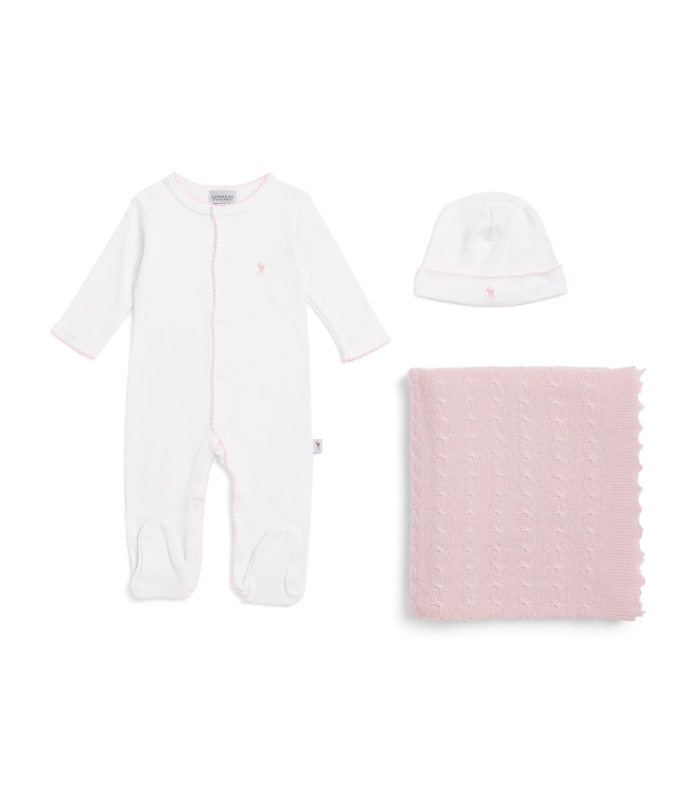 G.H. Hurt&Son Kids All-in-One, Hat and Shawl Set (0-3 Months)