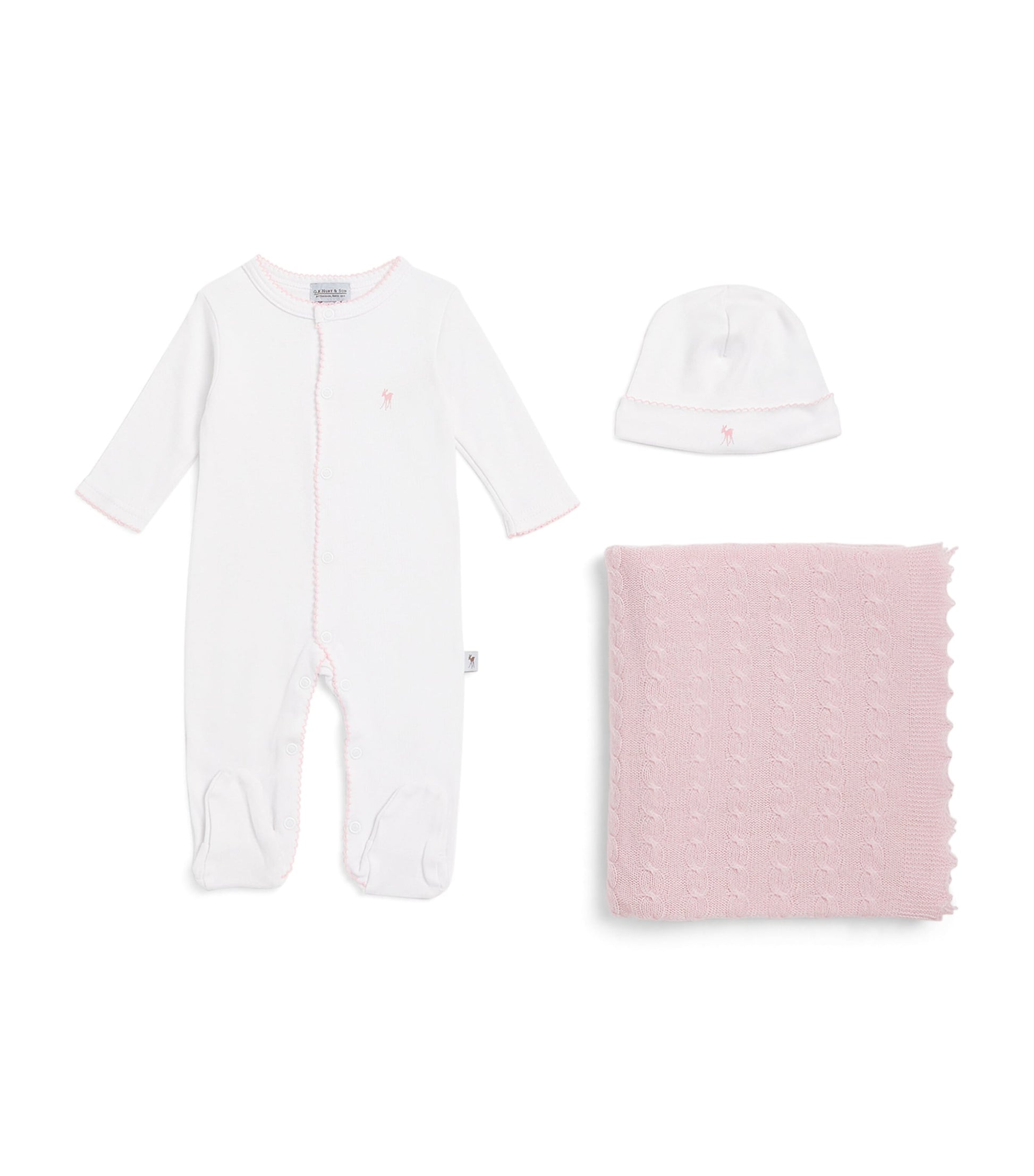G.H. Hurt&Son Kids All-in-One, Hat and Shawl Set (0-3 Months)