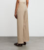 Beige Virgin Wool Tailored Trousers