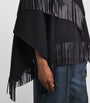 Agnona Black Wool-Alpaca-Cashmere Poncho