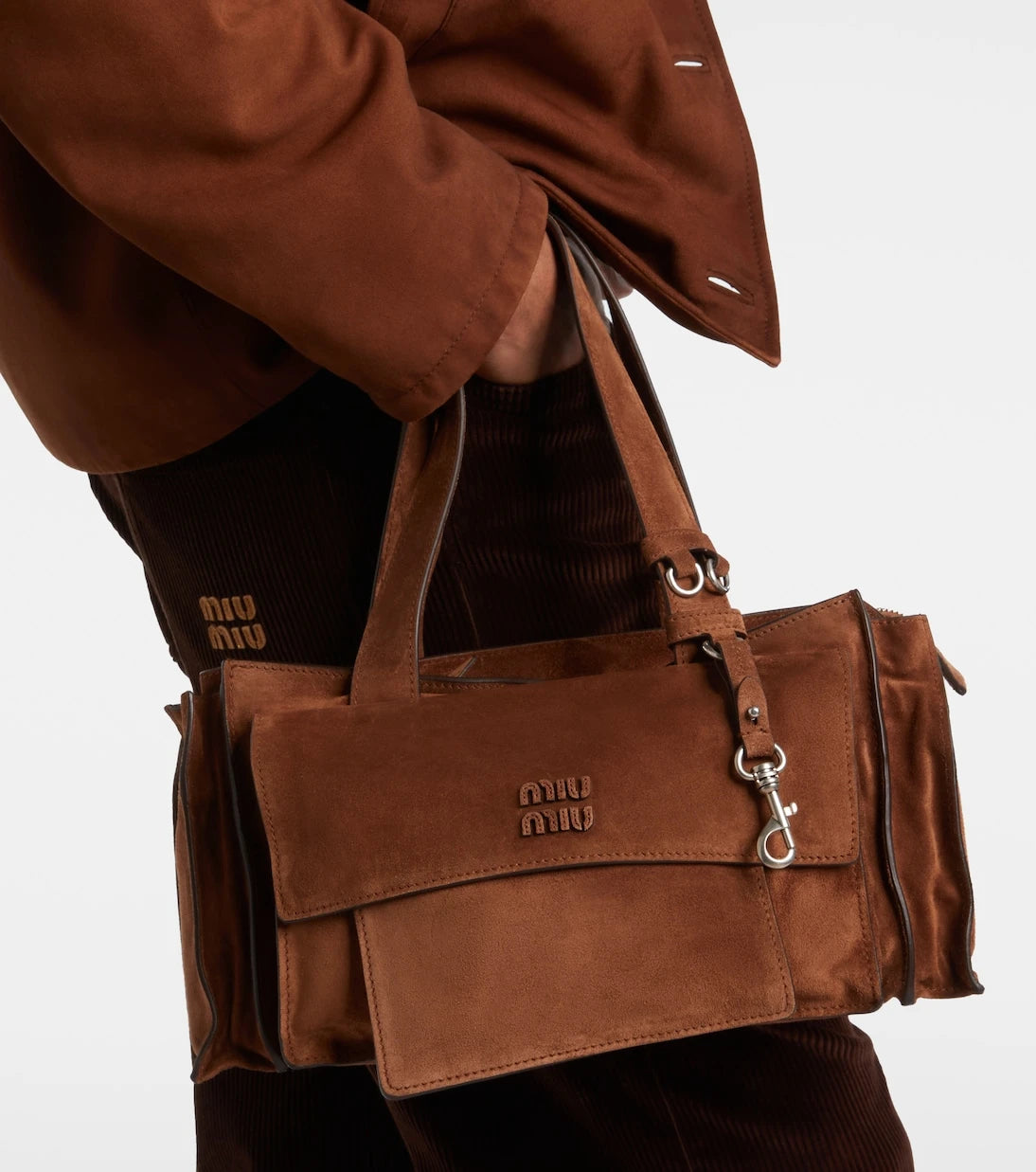 Miu Miu - Utilitaire suede shoulder bag