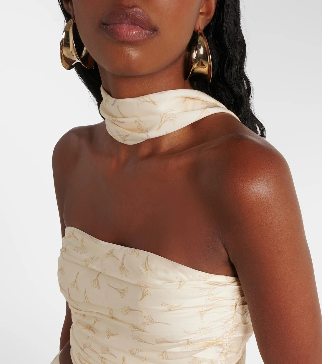 Rotate - Printed scarf-detail bandeau top